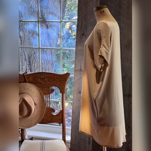 Elizabeth Suzann Georgia Dress - Nude Silk Crepe - Picture 2 of 10